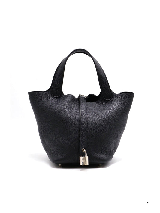 HERMES Picotin 18 - 黑銀 K