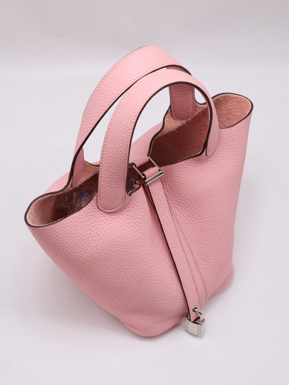 HERMES Picotin 18 - Rose Sakura 3Q 櫻花粉銀 B