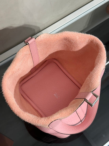 HERMES Picotin 18 - Rose Sakura 3Q 櫻花粉銀 B
