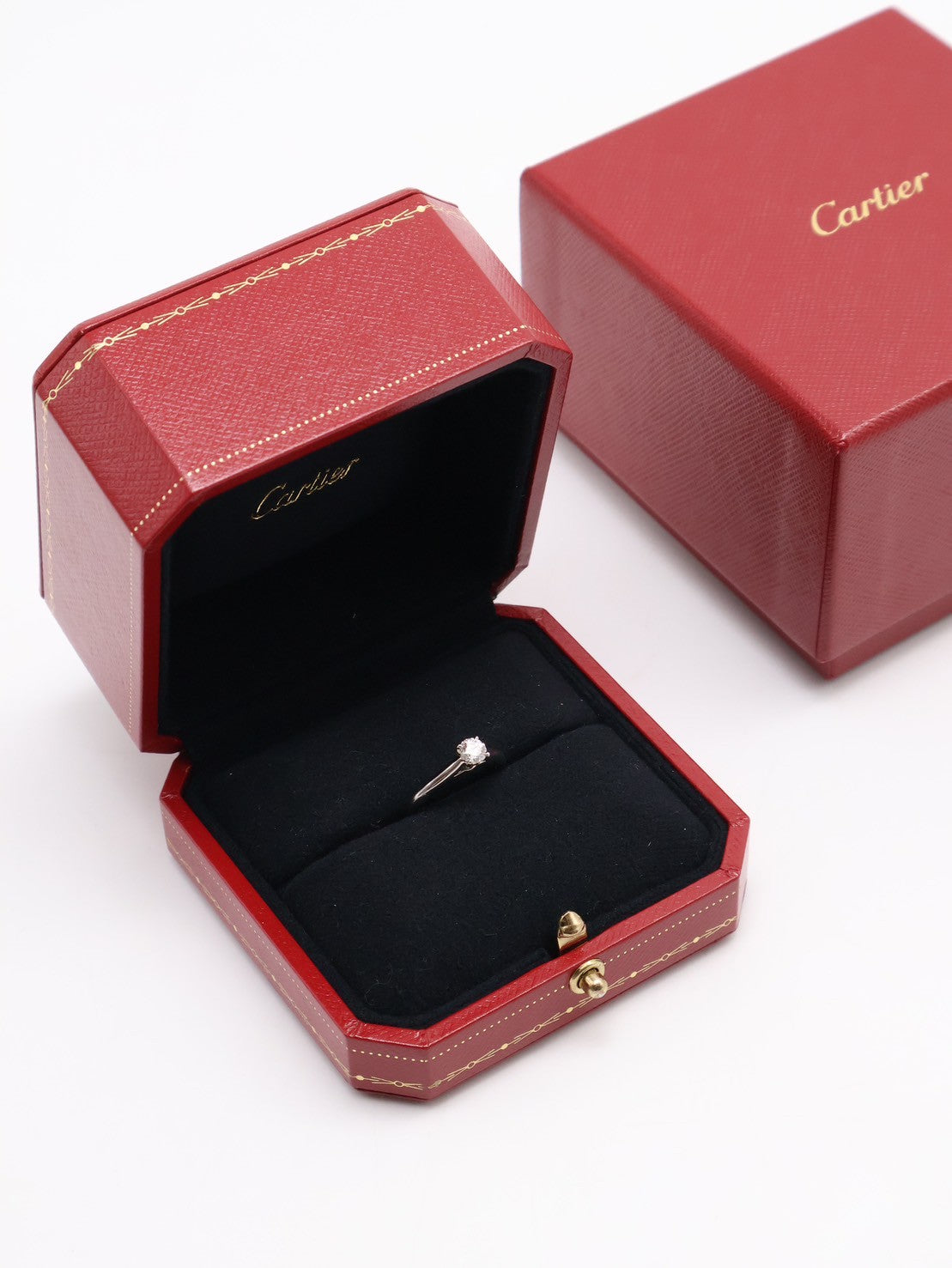 Cartier Solitaire1895 四爪鉑金鑽石戒指 - 48 0.3 carat