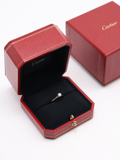 Cartier Solitaire1895 四爪鉑金鑽石戒指 - 48 0.3 carat