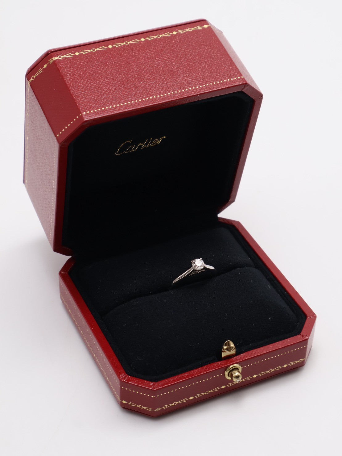 Cartier Solitaire1895 四爪鉑金鑽石戒指 - 48 0.3 carat