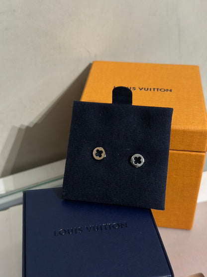 LOUIS VUITTON Empreinte 18K白金耳環