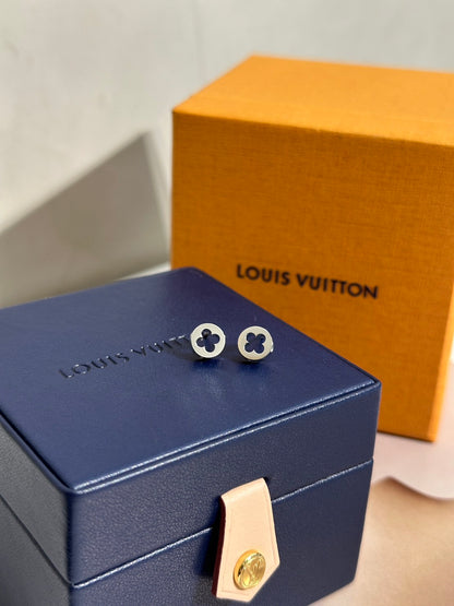 LOUIS VUITTON Empreinte 18K白金耳環