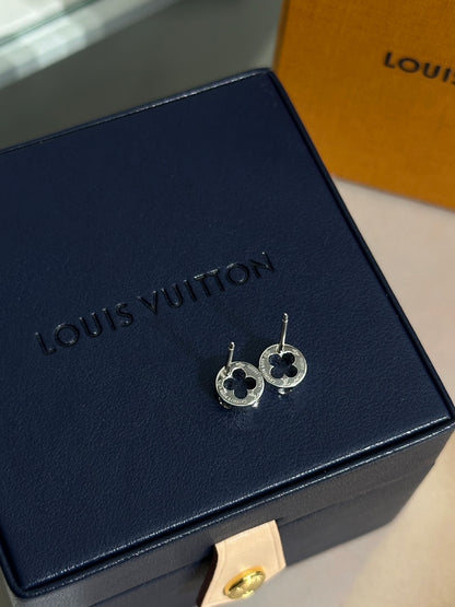 LOUIS VUITTON Empreinte 18K白金耳環