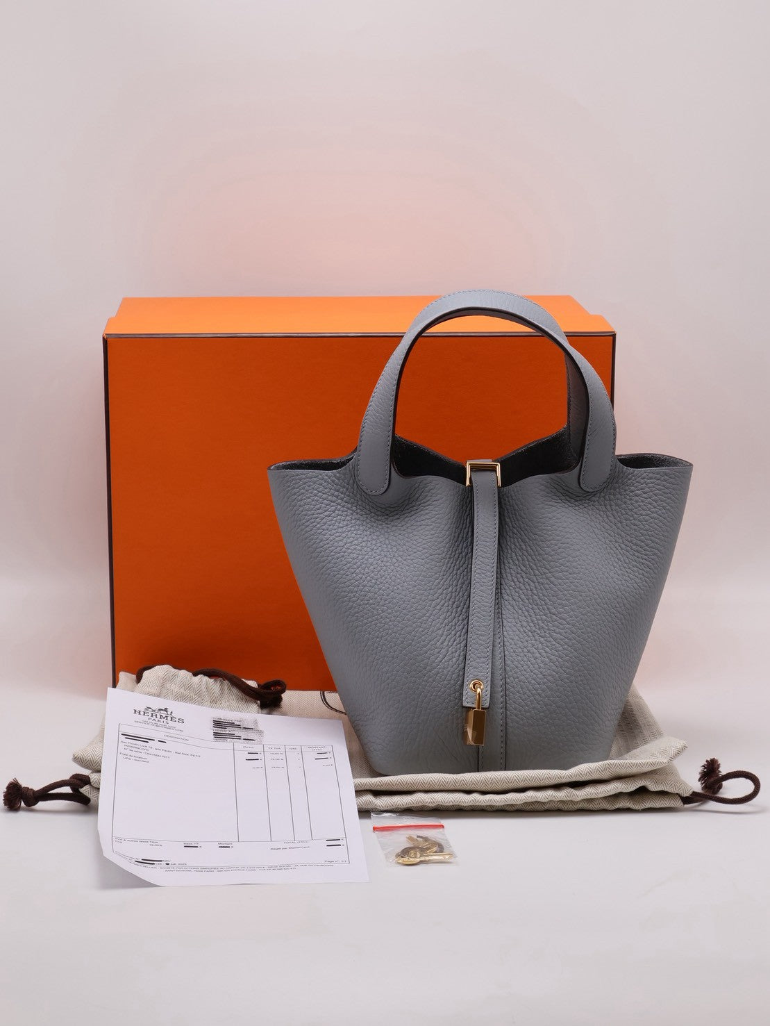 HERMES Picotin 18 - Gris Pantin P0 木偶灰金 K