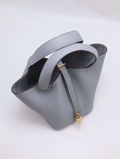HERMES Picotin 18 - Gris Pantin P0 木偶灰金 K