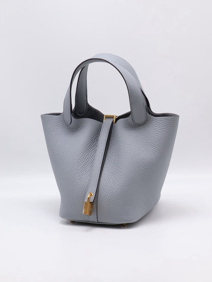 HERMES Picotin 18 - Gris Pantin P0 木偶灰金 K