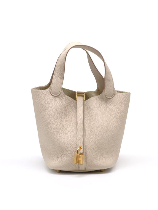 HERMES Picotin 18 - Beton 8L 冰川白金 U