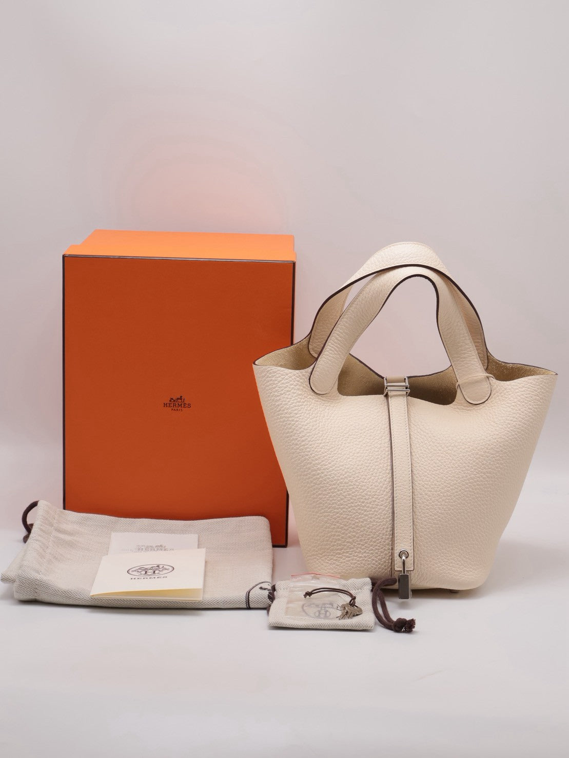 HERMES Picotin 18 - Nata I2 奶油白銀 U