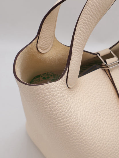 HERMES Picotin 18 - Nata I2 奶油白銀 U