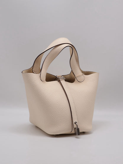 HERMES Picotin 18 - Nata I2 奶油白銀 U