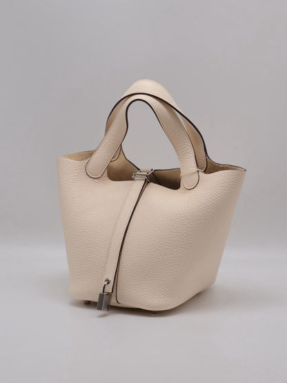 HERMES Picotin 18 - Nata I2 奶油白銀 U