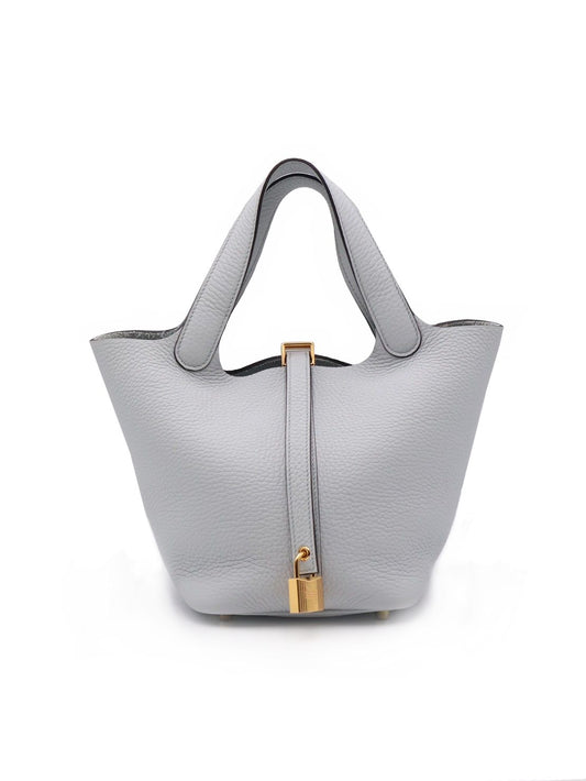 HERMES Picotin 18 - Bleu Pale 08 聖杯藍金 Z