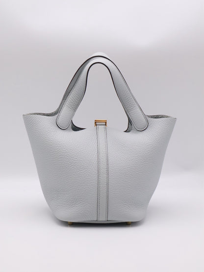 HERMES Picotin 18 - Bleu Pale 08 聖杯藍金 Z