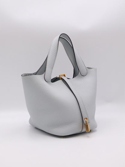 HERMES Picotin 18 - Bleu Pale 08 聖杯藍金 Z