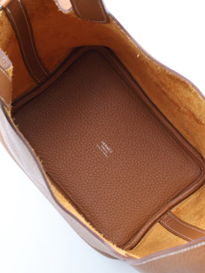 HERMES Picotin 18 - 金棕銀 B