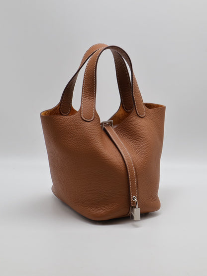 HERMES Picotin 18 - 金棕銀 B