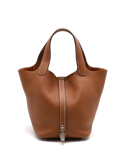 HERMES Picotin 18 - 金棕銀 B