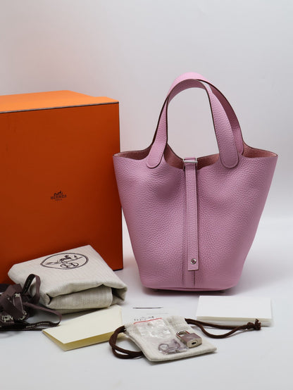 HERMES Picotin 18 - 錦葵紫銀 U