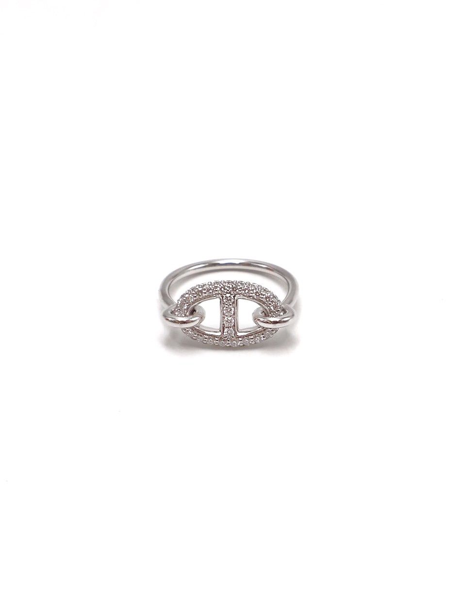 HERMES Farandole 18K白金鑽石戒指 - 49 0.45carat