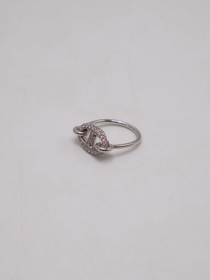 HERMES Farandole 18K白金鑽石戒指 - 49 0.45carat