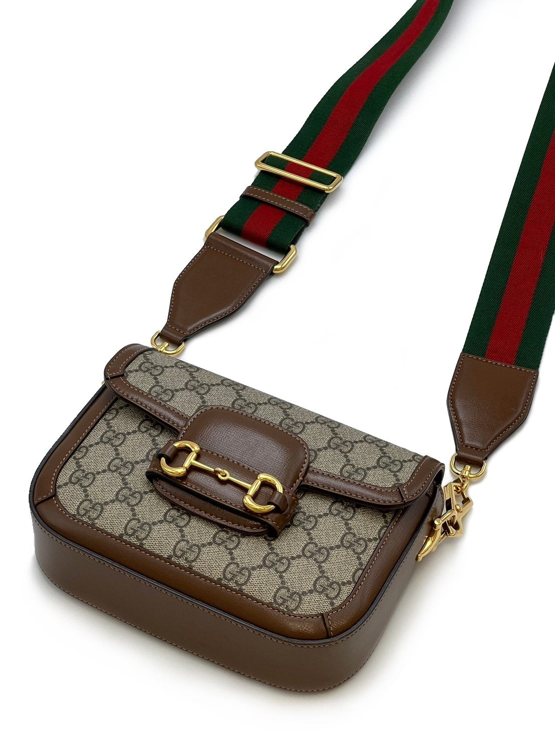 【二手商品】GUCCI Horsebit 1955 馬銜釦馬鞍包 - 棕