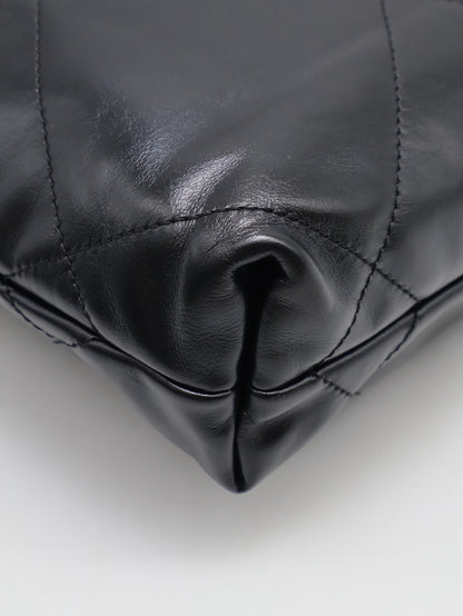 CHANEL 22 Mini Bag 珍珠雙C鍊 - 黑金