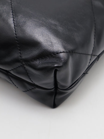 CHANEL 22 Mini Bag 珍珠雙C鍊 - 黑金