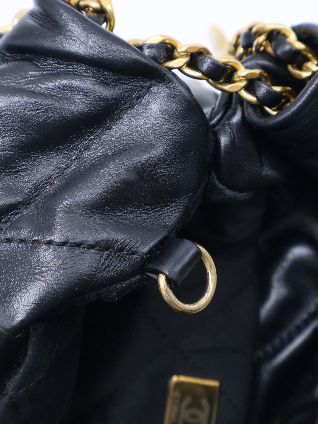 CHANEL 22 Mini Bag 珍珠雙C鍊 - 黑金