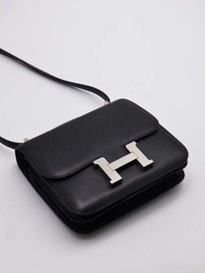 HERMES Mini constance 19 - 黑銀 C