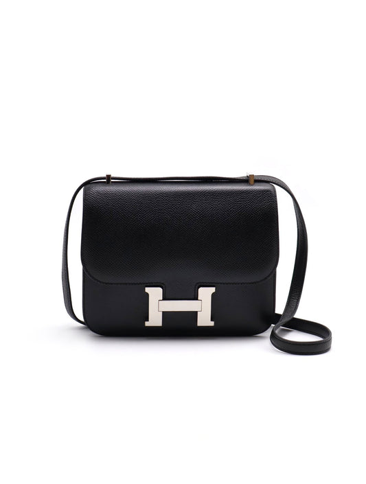 HERMES Mini constance 19 - 黑銀 C