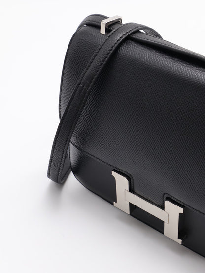 HERMES Mini constance 19 - 黑銀 C