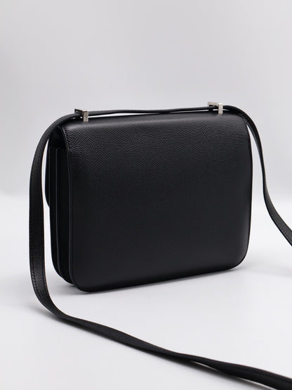 HERMES Mini constance 19 - 黑銀 C