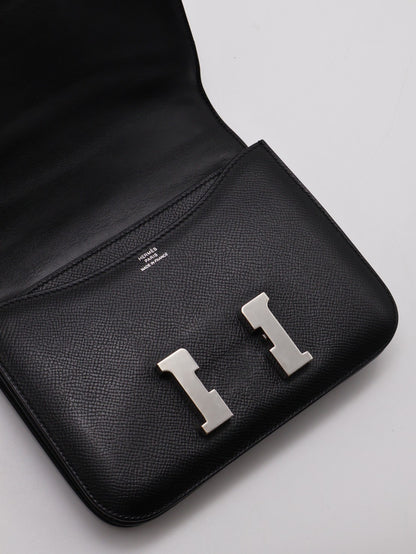 HERMES Mini constance 19 - 黑銀 C
