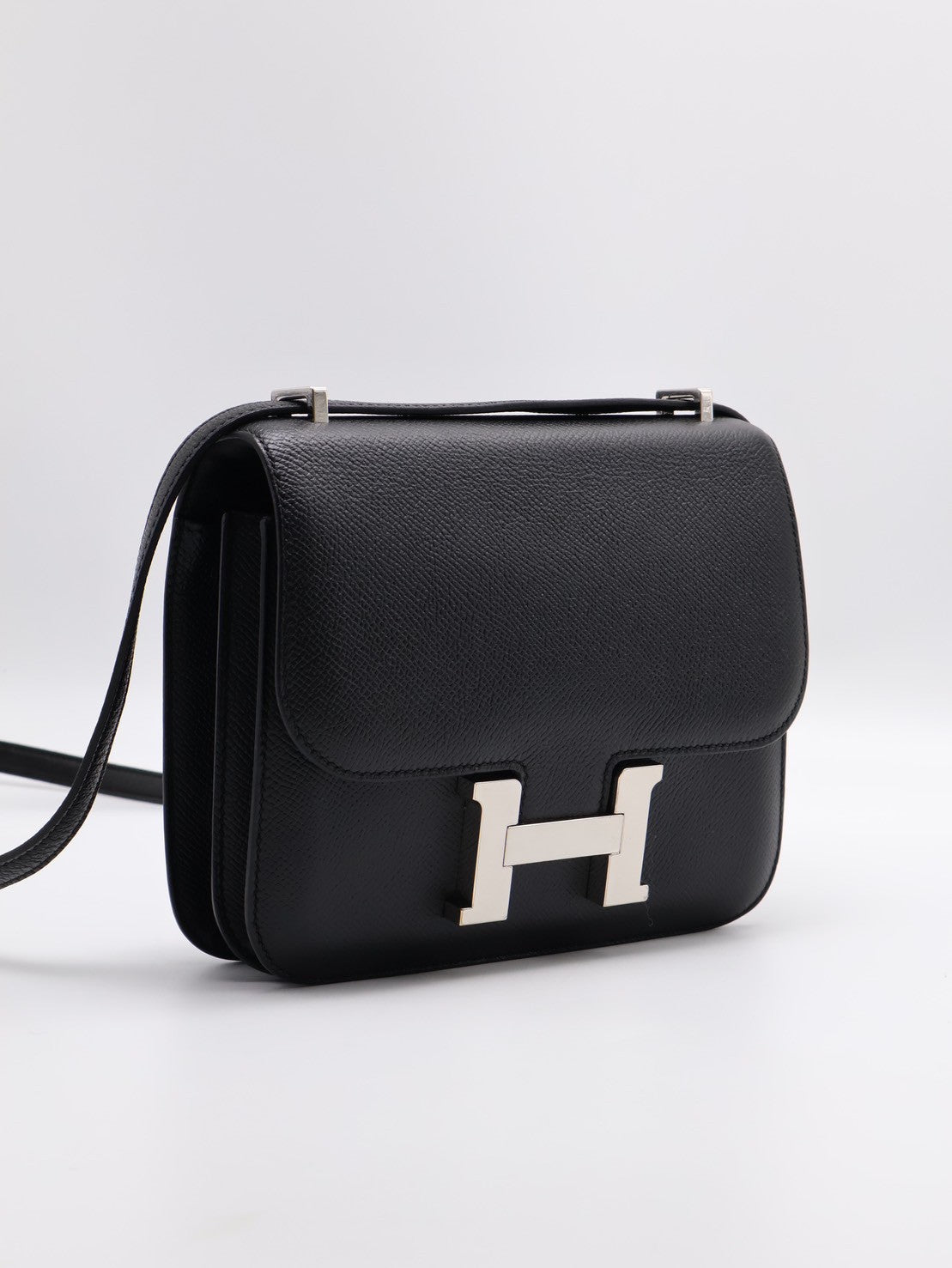 HERMES Mini constance 19 - 黑銀 C