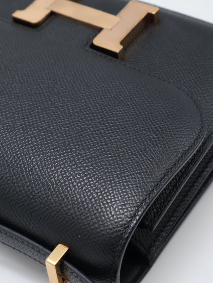 HERMES Mini Constance 19 - 黑玫瑰金 W