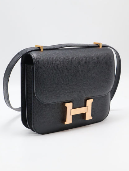 HERMES Mini Constance 19 - 黑玫瑰金 W