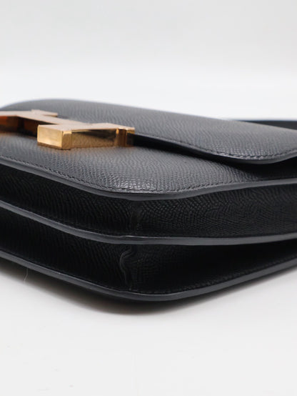 HERMES Mini Constance 19 - 黑玫瑰金 W