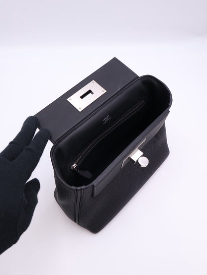 HERMES Mini 24/24 - Noir 89 黑銀 G