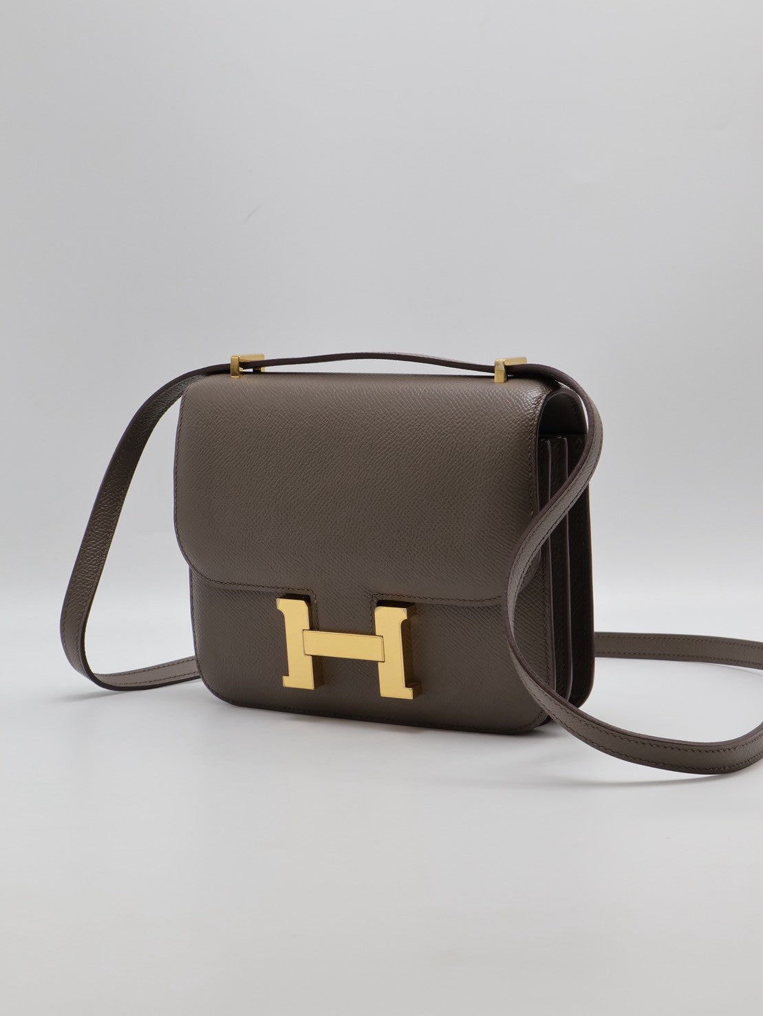HERMES Mini constance 19 - 錫器灰金 Z