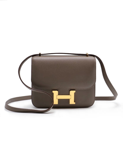 HERMES Mini constance 19 - 錫器灰金 Z