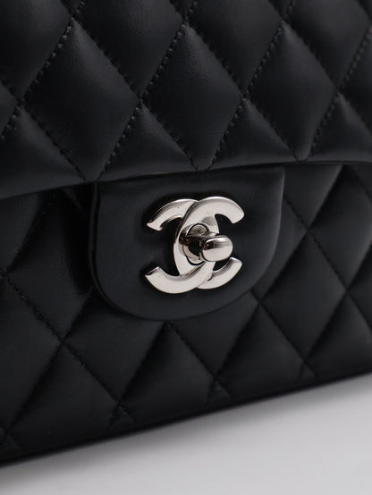 CHANEL  經典口蓋包 CF25 - 黑銀19開