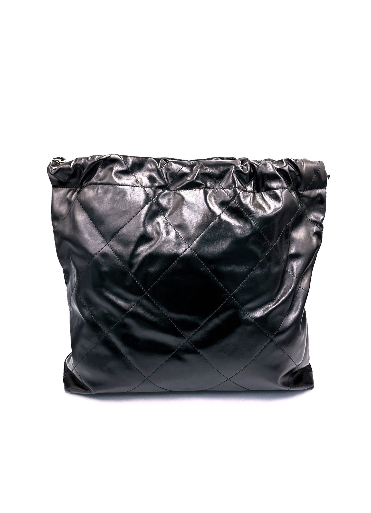 CHANEL 22 Bag - 中號白字黑金