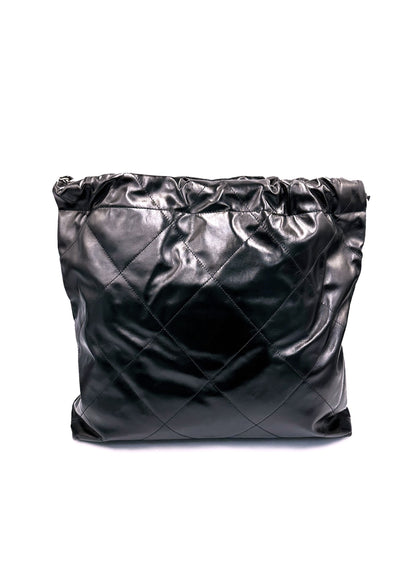CHANEL 22 Bag - 中號白字黑金