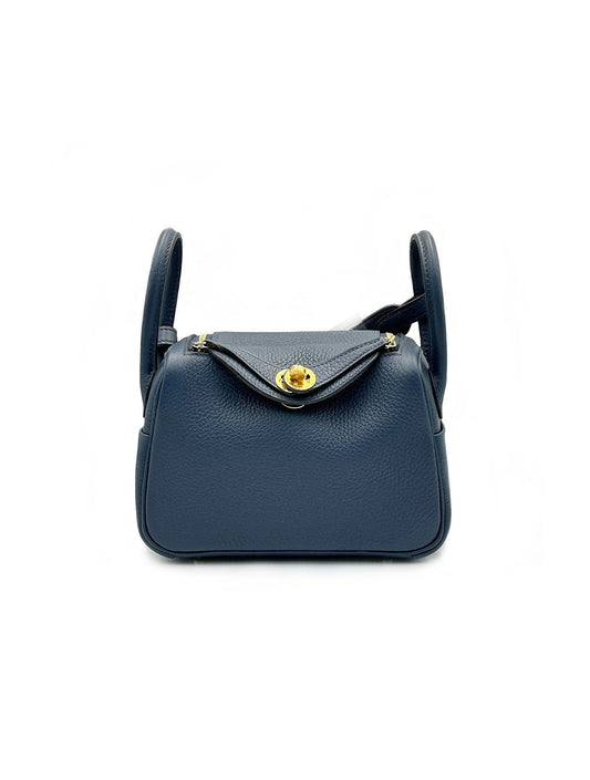 HERMES Mini lindy - 普魯士藍金