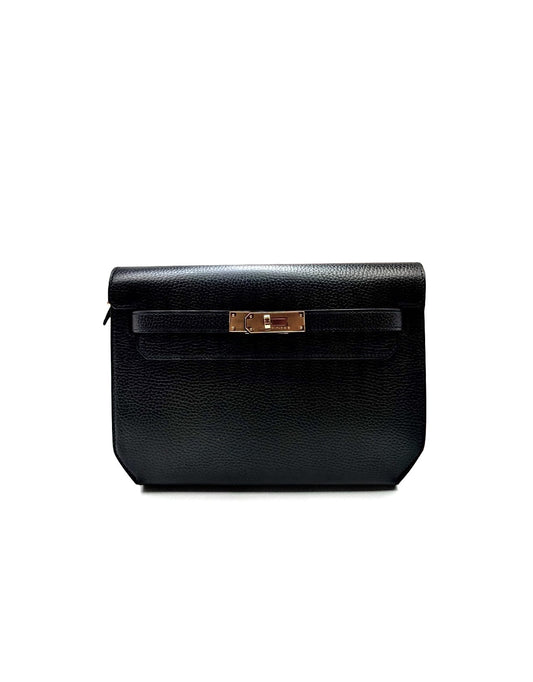 HERMES Kelly depeches 25手包 - 黑金 B