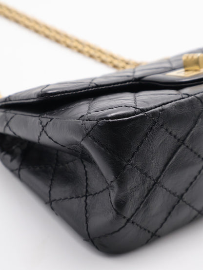 CHANEL 2.55經典口蓋包 20 - 黑金29開