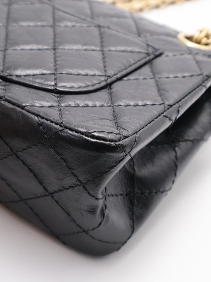 CHANEL 2.55經典口蓋包 20 - 黑金29開