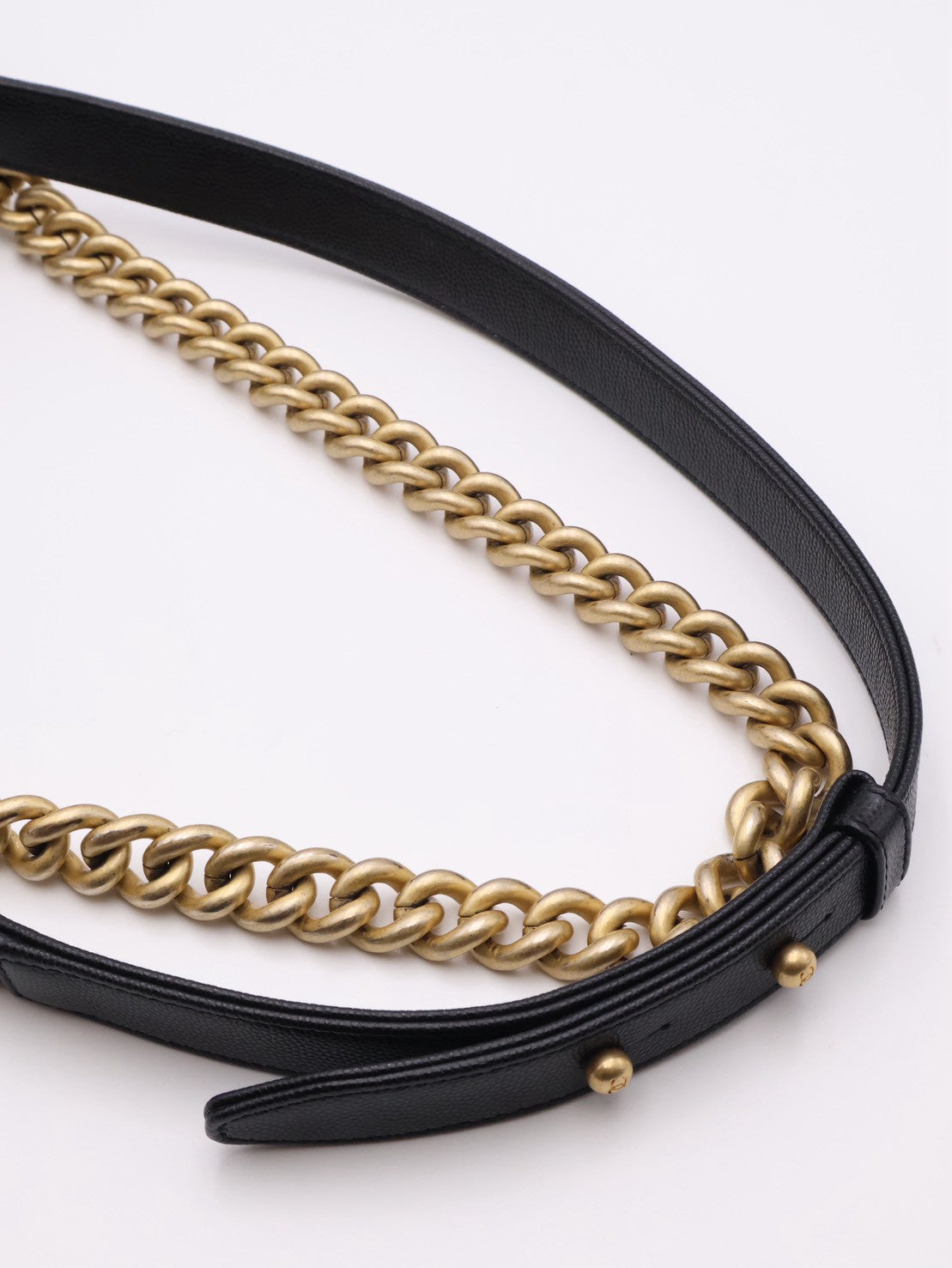 CHANEL Boy20 粒面牛皮口蓋包 - 黑金
